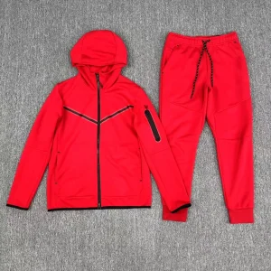 Men’s Hoodies & Sweatshirts Tech Set Streetwear Trend Sweatpants and Hoodie Set Hoodies Vintage Wash Make Old Casual Fleece