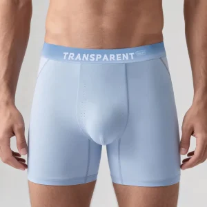 Men’s Ice Silk Nylon Boxer Briefs Long Leg Anti-Chafing Ultra Thin Breathable Underwear for Sports and Casual Use