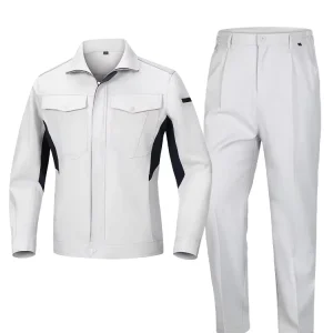 Men’s Industrial Work Clothes Zipper Mechanical Work Scrubs Jacket Pants Breathable Factory Direct Workshop