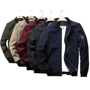 Men’s Jacket Autumn Slim Fit Bomber Jacket Casual Softshell Jacket