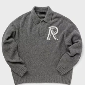 Men’s Jacquard Pullover Winter Knitted Polo Sweaters Anti Shrink Print OEM Knitwear