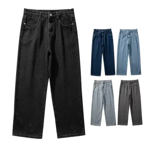 Men’s Jeans Out Wear Denim Jean Pants for Men Straight Denim Casual Men’s Jeans Baggy Oversize