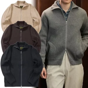 Men’s Knit Sweater Unisex Wool Zip up Sweater Cardigan Coat Men Winter Clothing Sueter Para Hombre Men s Knitwear Hot Supplier