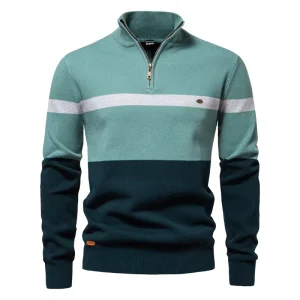 Men’s Knit Sweater with Front Logo Spot Pull Homme Design