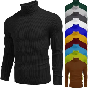 Men’s Knitwear Turtleneck Sweater Autumn and Winter Long Sleeve Pullover