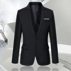 Men’s Korean Style Casual Slim One Button Suit Jacket