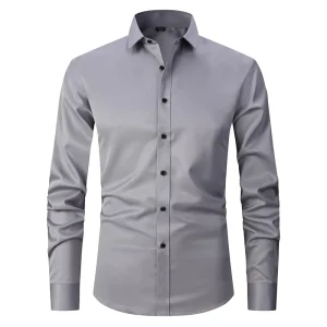 Men’s Lapel Long Sleeved Shirt