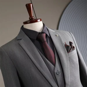 Men’s Light Coffee Color One Button Notch Lapel Blazer Jacket Business Formal Wedding Groom Prom Party Office Stage Daily Casual