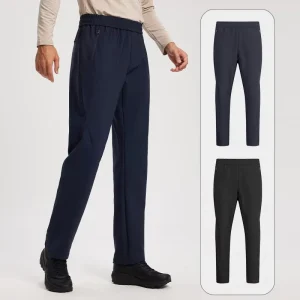 Men’s Lightweight Mesh Sports Pants with Zipper Pockets Casual Sports Pants Track and Field Sports Running Jogging Fitness