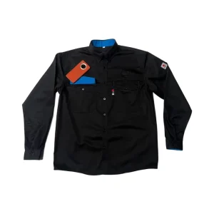 Men’s Lightweight NFPA FR Button General Cotton Workshirt Flame Resistant and Anti Static Protective Workwear for Welding