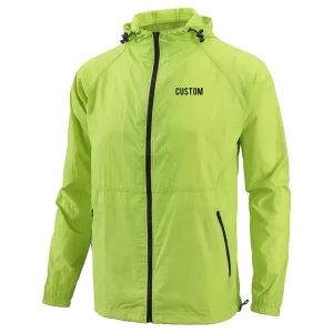 Men’s Lightweight Nylon Full Zip Safari Jacket Waterproof Outdoor Windbreaker with Windproof Windproof Features Thin Thickness