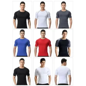 Men’s Lightweight Quick Dry Compression Fitness Yoga Wear Indoor Outdoor Workout Athletic Clothes Soccer Uniform Sets