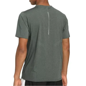 Men’s Lightweight Solid Nylon Short Sleeve Gym T-Shirt Sporty Athletic Activewear Workout Top Elastic Fitness Knitted Blank for
