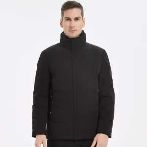 Men’s Lightweight Winter Outdoor Jacket With Stand-up Collar Warm Windproof Clothing OEM Custom Own Logo
