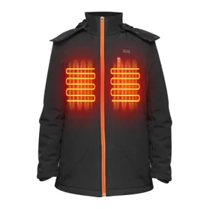 Men’s Long Clothing Reflective Electric Snow Work Custom Waterproof Soft Shell Heating Jacket for Winter