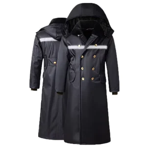 Men’s Long Formal Overcoat Cotton Stand Collar Workwear