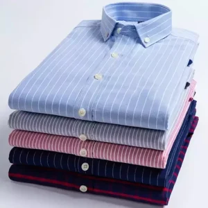 Men’s Long Sleeve Button up Shirts Solid Slim Fit Casual Business Formal Dress Shirt