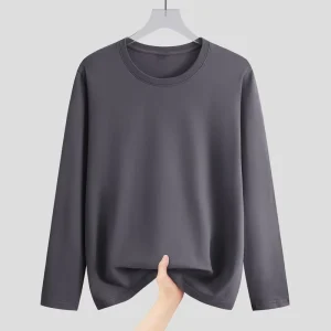 Men’s Long Sleeve T-shirt Fashion Spring Simple Slim-Fit T Shirt Casual Clothes Base Shirt