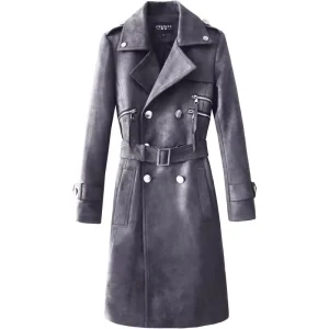 Mens Long Winter Coats Business Mens Long Wool Winter Coat Tailored Made to Measure Wool Long Suede Overcoats for Men