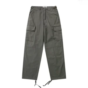 Men’s Loose Fit Cargo Pants Ripstop Cotton Workwear Trousers with Adjustable Waist & Drawstring Hem for Streetwear