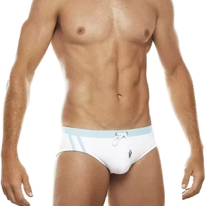 Men’s Low Rise Quick Dry Swim Briefs Bikini Swimsuit Swimwear With Adjustable Drawstring