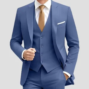 Men’s Luxury Custom Tuxedo Suits Plus Size Wedding Business Suit Set Worsted Fabric British & American Style