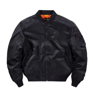 Men’s MA1 Pilot Jacket Solid Color American Flying Suit Motorcycle Bomber Jacket Plus Size