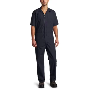 Men’s Mechanic Construction Coverall Work Suit Jumpsuit Short Sleeve Custom Workwear Uniforms Bib Overall With Pocket