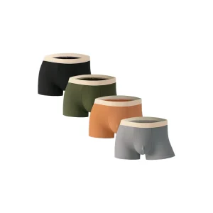 Men’s Mid-Rise Bamboo Anti-Bacterial Breathable Boxer Briefs Sports Underwear