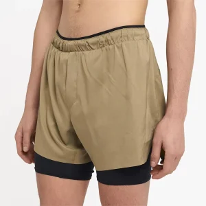 Men’s Mid Waist Gym Shorts 4 Way Stretch 5 Inch Inseam Quick Drying Ventilation Solid Pattern Training Sportswear