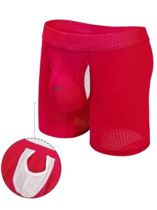 Men’s Mid Waist Slim Fit Boxer Underwear Swim Shorts Breathable Quick Dry Printed Custom Knitted Mid Rise Briefs & Boxers