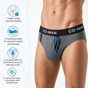 Mens Minimalist Daily Cooling Trunks Standard Ice Pack Underwear Skin Friendly Modal Luxury Cooling Pocket Boxer Briefs