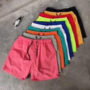 Men’s Multi Color Casual Summer Beach Shorts Custom Logo Print Blank Pocket Board Shorts Swim Trunks