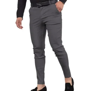 Men’s New Design Solid Color Fashion Casual Formal Pants Men’s Dress Suit Trousers