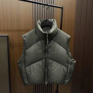 Men’s New Style Down Vest Simple and Premium Goose Down Jacket Warm Short Trendy Top