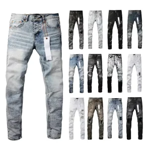 Men’s New Trend Jeans Joker Casual Long Pants Solid Print Mid Straight Slim Stretch Design Denim Medium Summer