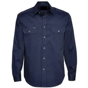 Men’s OEM Custom Embroidered printed logo Regular Fit Solid UV Protection Full Button Work Shirt