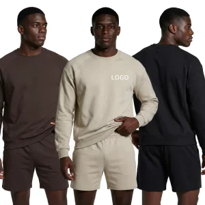 Men’s Outdoor Activewear Tracksuits Crew Neck Pullover Workout Clothes Fitness Essentials Sports Top Sweatshirts