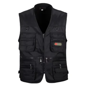 Men’s Outdoor Cotton Fishing Jacket Vest Multi Pockets Custom Designs for Climbing