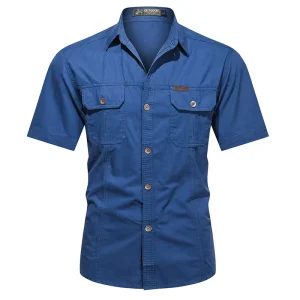Men’s Outdoor Leisure Workwear Shirt New Spring Autumn Collection Breathable Comfortable Pure Cotton Dress Thin Long Sleeves