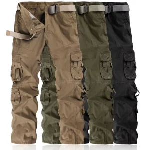 Men’s Outdoor Trousers Multi Pocket Casual Pants Plus Size Overalls
