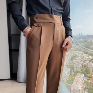 Men’s Pants Trousers Cargo Formal Loose Trouser for Men Summer Suit Pants High-waisted Casual Fashion