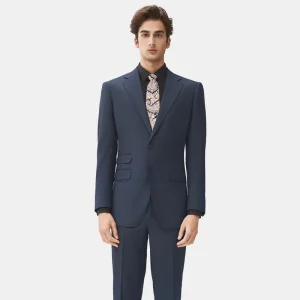 Men’s Plus Size 2 Piece Breathable Waterproof Woolen Suit Skirt Set Business Casual Long Sleeve Single Breasted Blazer Pencil
