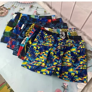 Men’s Plus Size Adult Swim Trunks Polyester Loose Fit Printed Design for Hot Spring Beach Swimming Direct Manufacturer Sale