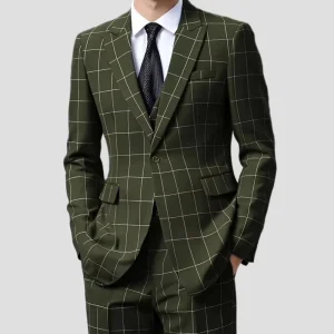 Men’s Plus Size Business Suit Jacket with Notched Collar TR Fabric for Wedding Prom Dinner