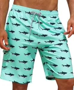 Men’s Plus Size Casual Quick Dry Seamless Waterproof Swim Trunks Big Tall Geometric Plaid Paisley Patchwork Dot Leopard Design