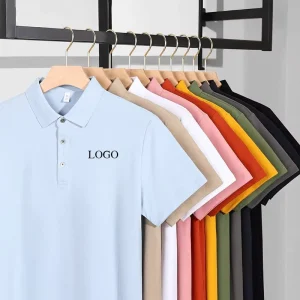 Men’s Plus Size Custom Logo T-Shirt Factory Work Casual Short Sleeve Polo Shirt with Cultural Advertising Embroidery