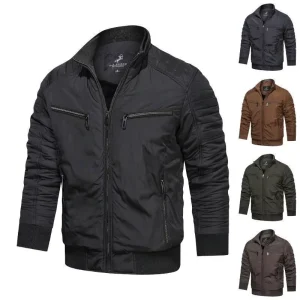 Men’s Plus Size Fashion Casual Waterproof Blank Golf Lightweight Windbreaker Bomber Jacket