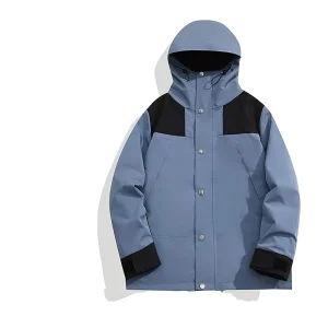 Men’s Plus Size Fleece Windbreaker Jacket for Outdoor Workers Waterproof Windproof Zipper Closure