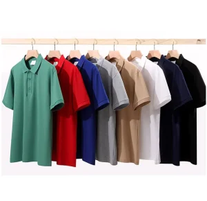 Men’s Polo Shirts Short Length Silk Cotton Embroidery Logo T Shirts Printed Pattern Ice Silk Blank Design